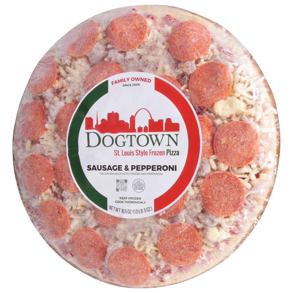 slide 13 of 13, Dogtown St. Louis Style Sausage & Pepperoni Frozen Pizza 16.5 oz, 16.5 oz