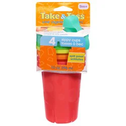 Take & Toss 9 Months+ Use Again and Again Sippy Cups 4 ea