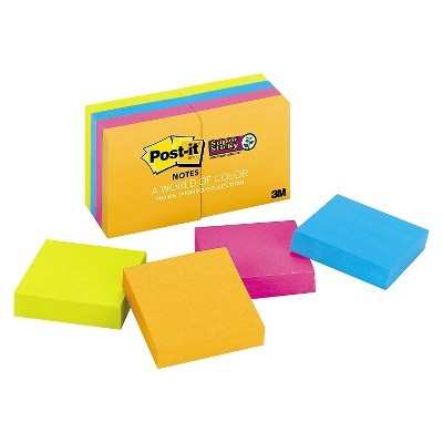 slide 1 of 3, Post-it Notes Super Sticky Pads in Jewel Pop Colors, Ninety 2 x, 8 Pads/Pack, 1 ct