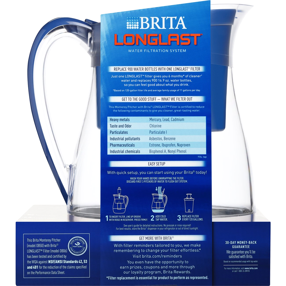 slide 2 of 2, Brita Water Filtration System 10 Cup Capacity Monterey, 1 ct