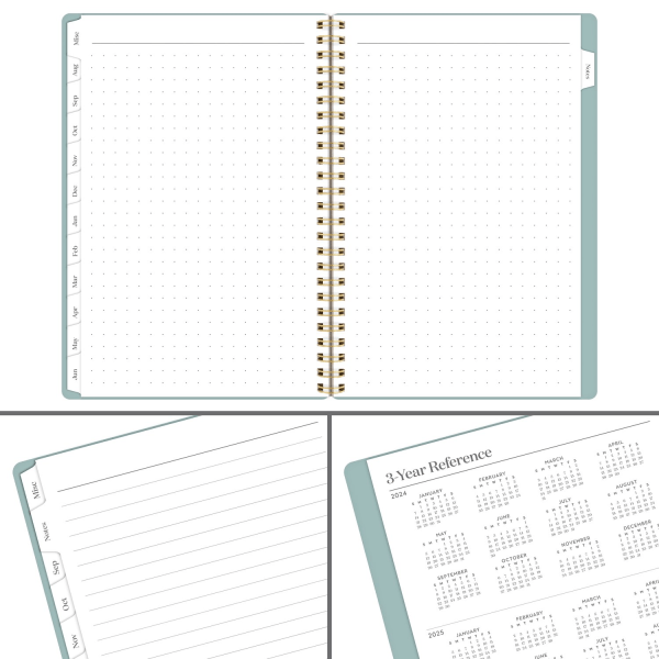 slide 3 of 10, 2024-2025 Cambridge Workstyle Classic Weekly/Monthly Academic Planner, 5-1/2"" X 8-1/2"", Mellow Frost, July 2024 To June 2025, 1606-200A-46, 1 ct