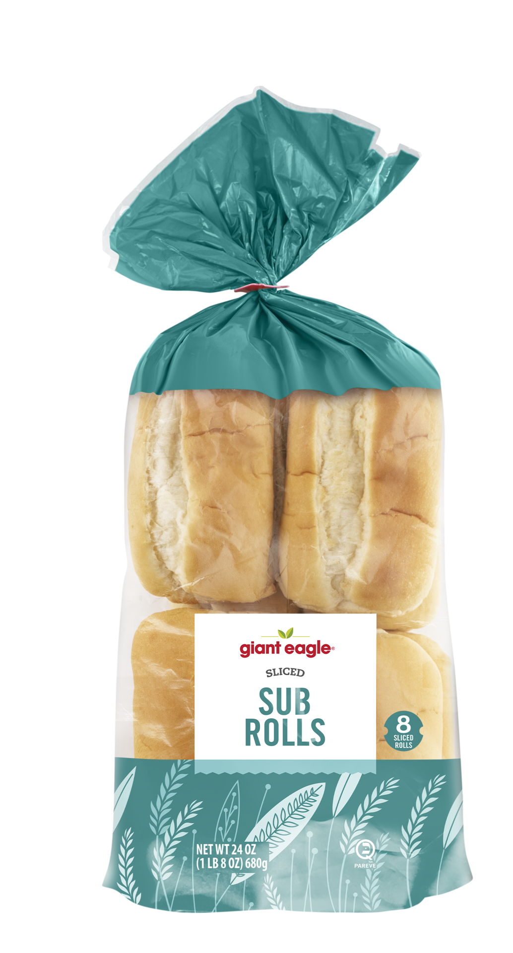 slide 1 of 1, Giant Eagle Sub Rolls, Sliced, 24 oz