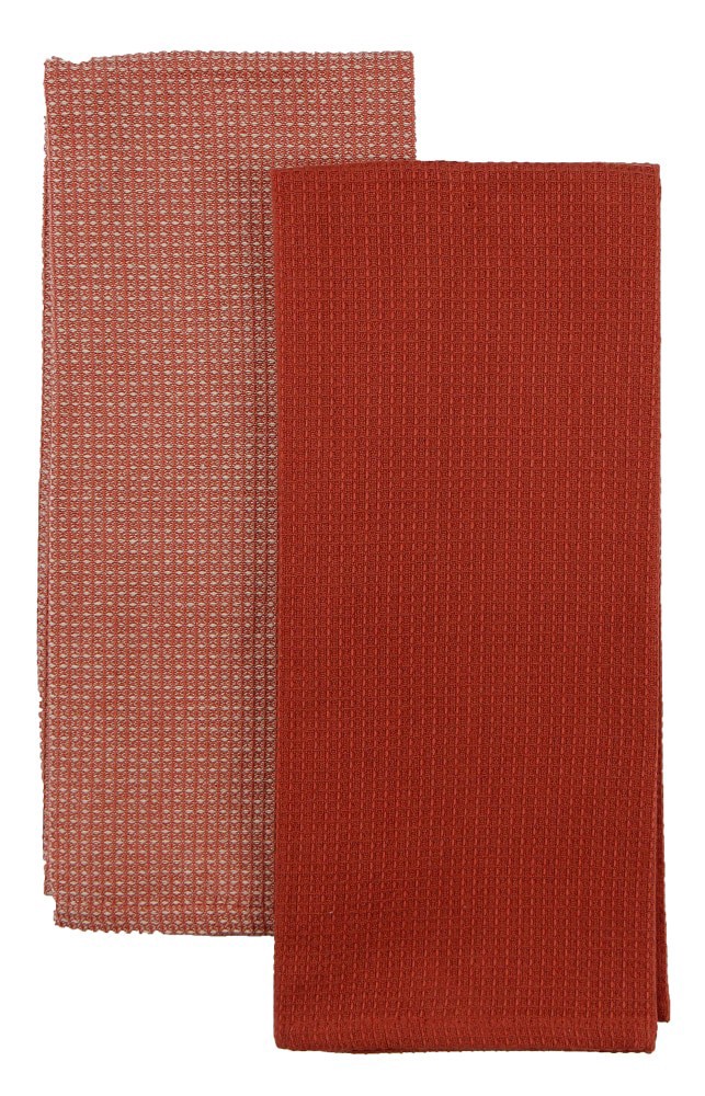 slide 1 of 1, Dash of That Small Waffle Kitchen Towels - Terracotta, 2 ct