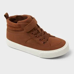 Kids' Robert Sneaker Boots - Cat & Jack™ Cognac 13: Zipper, Hook & Loop, Padded Collar, Medium Width