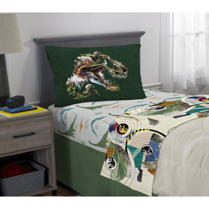 slide 6 of 8, Twin Jurassic World Sheet Set, 1 ct