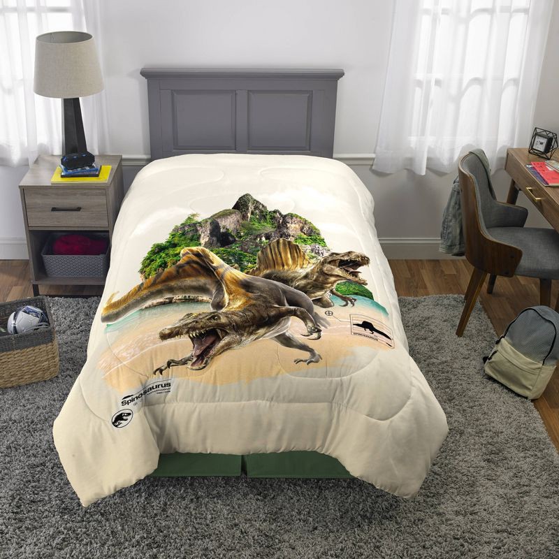 slide 1 of 5, Twin Jurassic World Comforter, 1 ct
