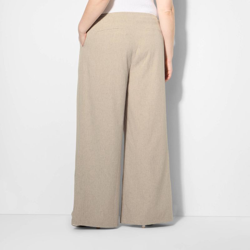 slide 3 of 3, Women's Linen Trousers - Wild Fable™ Beige 17, 1 ct