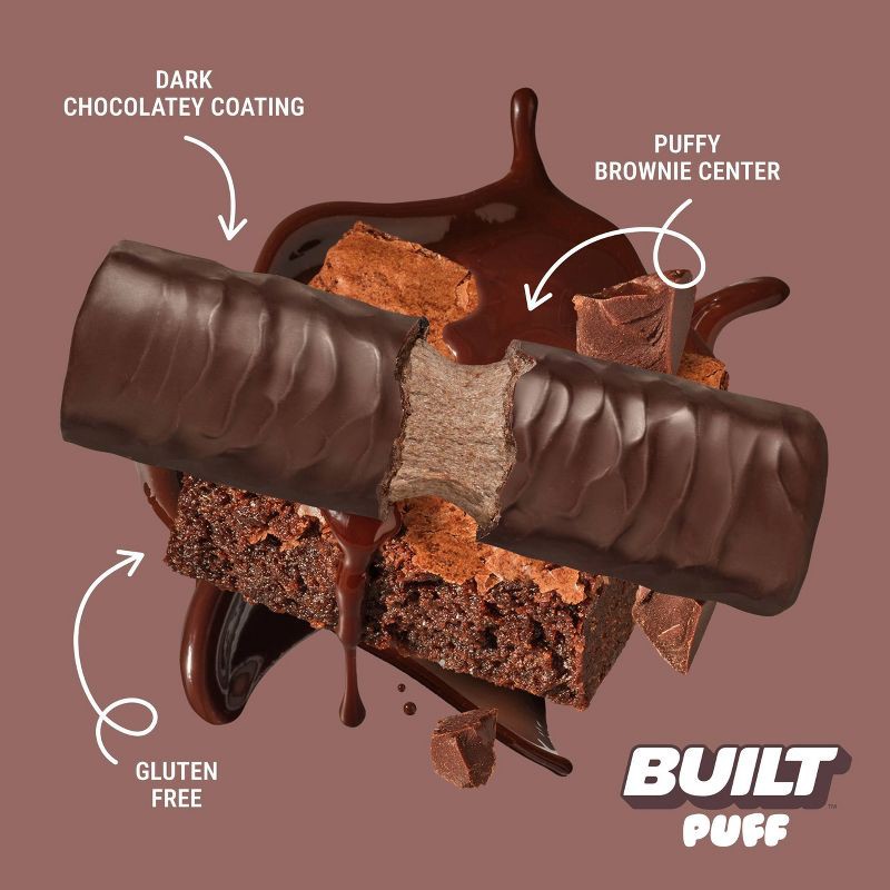slide 3 of 3, Built Bar Brownie Batter Puff Protein Bars - 17g Protein - 1.41oz, 17 gram, 1.41 oz