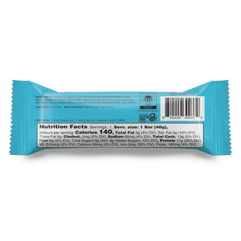 slide 2 of 3, Built Bar Coconut Puff Protein Bar - 17g Protein - 1.41oz, 17 gram, 1.41 oz