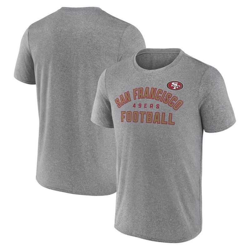slide 3 of 3, NFL San Francisco 49ers Men's Gray Athleisure T-Shirt - XXL, 1 ct