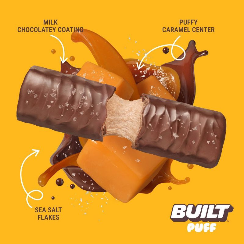 slide 3 of 3, Built Bar Salted Caramel Puff Protein Bar - 17g Protein - 1.41oz, 17 gram, 1.41 oz