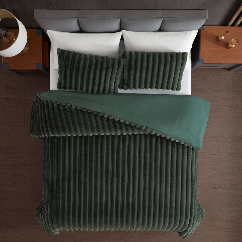 slide 4 of 6, Hallmart Collectibles 3pc Queen Comforter Set Green, 3 ct