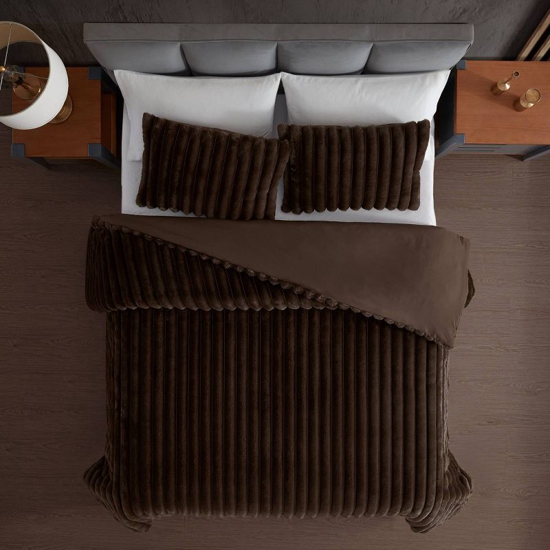 slide 4 of 6, Hallmart Collectibles 3pc King Comforter Set Brown, 3 ct