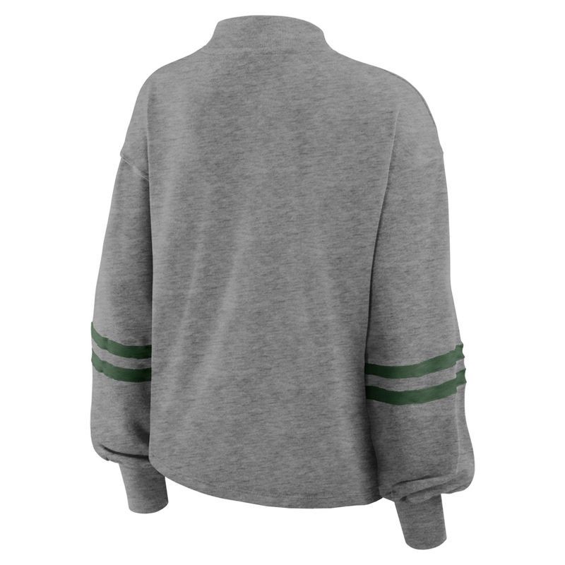slide 2 of 3, NFL New York Jets Women's Oatmeal Heather Crew Neck - XXL, 1 ct