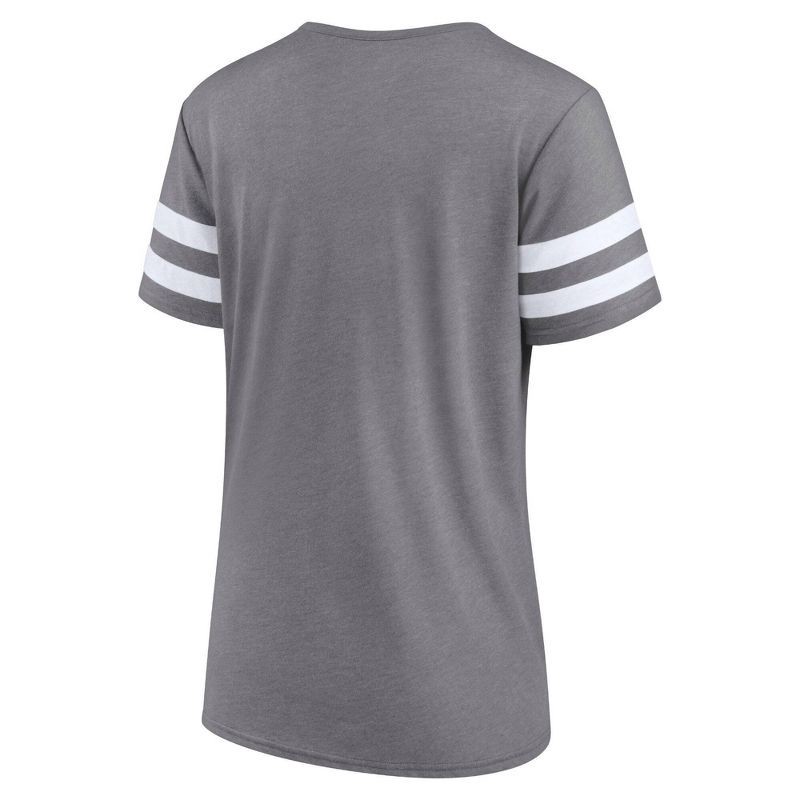 slide 2 of 3, NFL New England Patriots Women's Gray Short Sleeve Split Neck T-Shirt - XXL, 1 ct