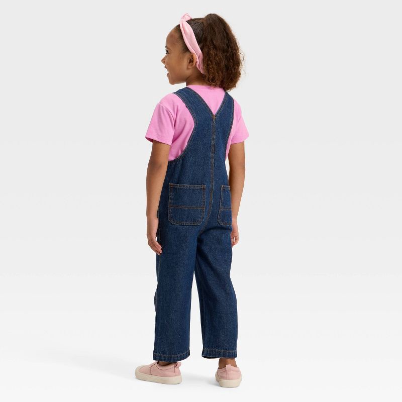 slide 2 of 3, Toddler Girls' 3pk Ms. Rachel Cosplay Denim Overalls and Short Sleeve T-Shirt with Headband Set - Pink 12M, 3 ct