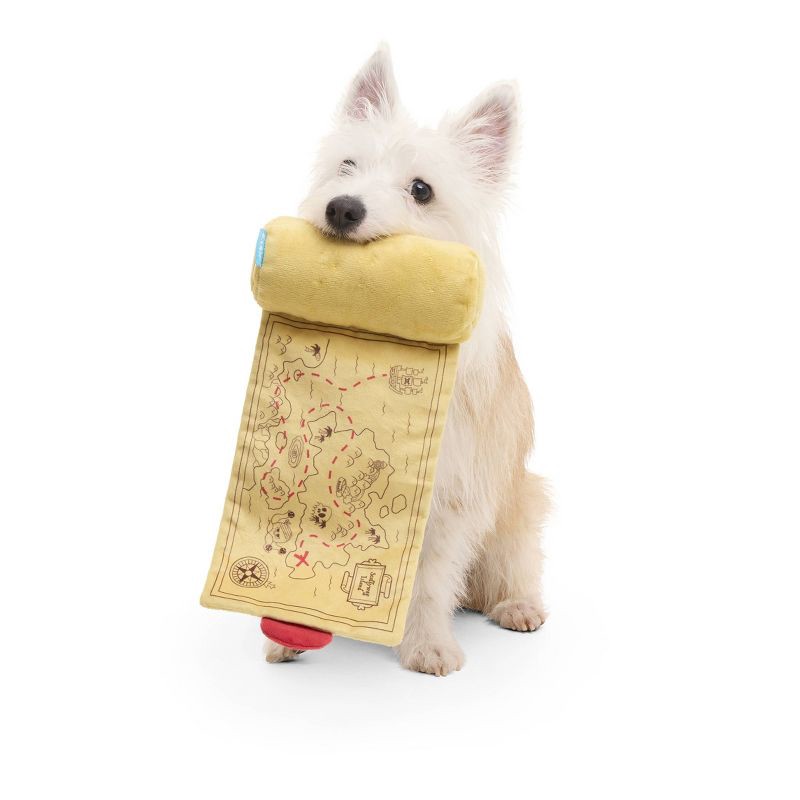 slide 5 of 6, BARK Sniffin Booty Treasure Wrap Dog Plush Toy, 1 ct