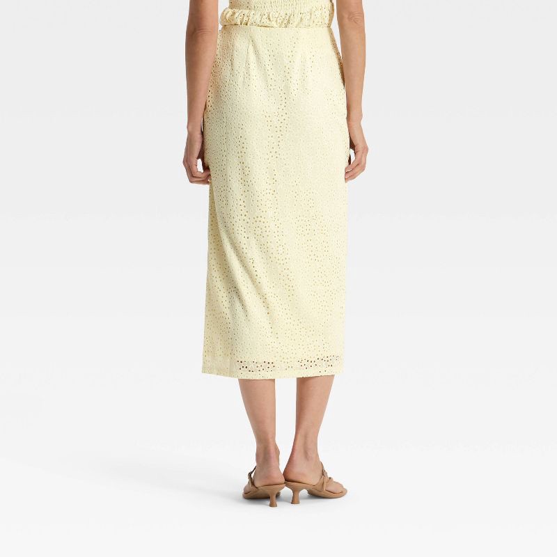 slide 2 of 3, Women's Lace Column A-Line Skirt - A New Day™ White 6, 1 ct