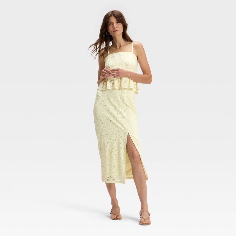 slide 3 of 3, Women's Lace Column A-Line Skirt - A New Day™ White 6, 1 ct