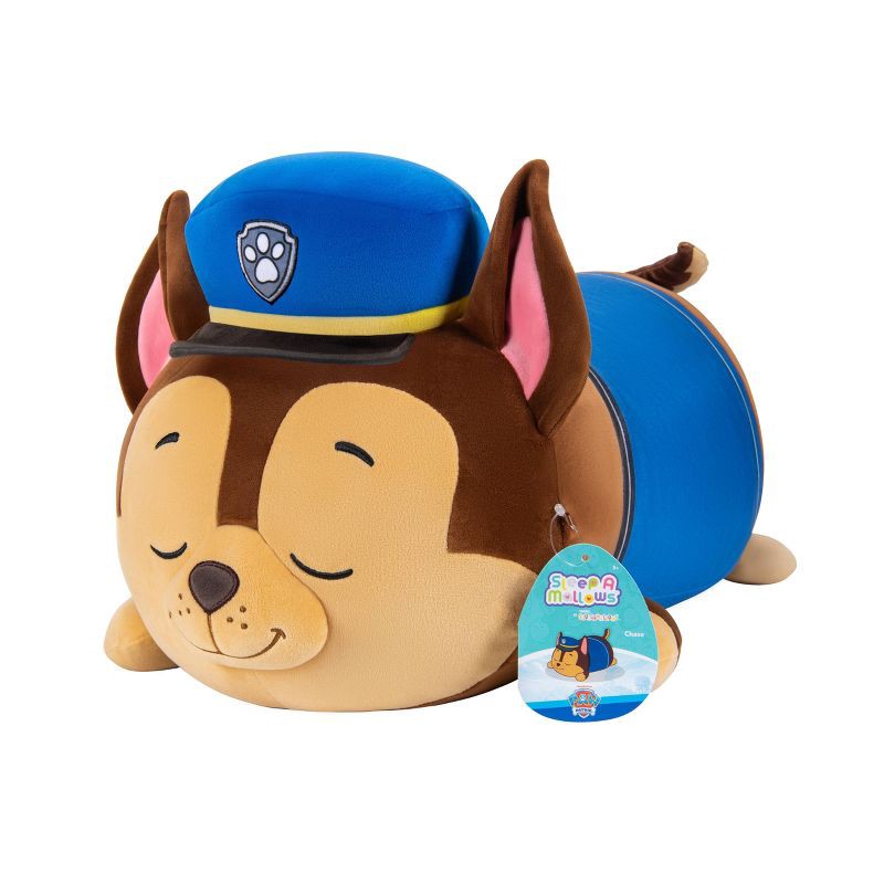 slide 2 of 12, PAW Patrol 18" Jumbo Plush Sleepamallows Chase Stuffed Animal, 1 ct