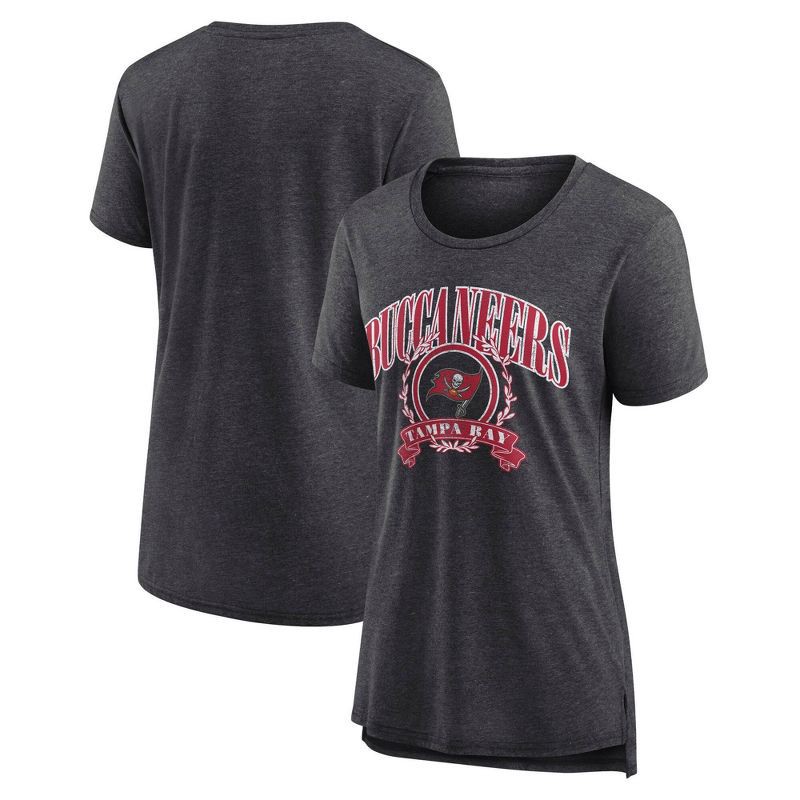 slide 3 of 3, NFL Tampa Bay Buccaneers Women's Heather Short Sleeve Tri-Blend T-Shirt - XXL, 1 ct