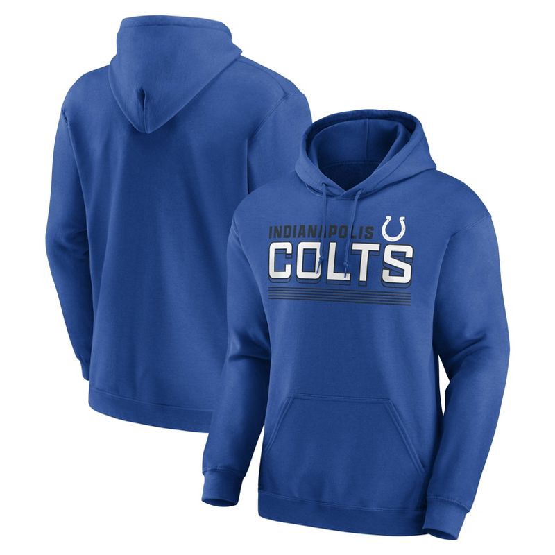 slide 3 of 3, NFL Indianapolis Colts Men's Long Sleeve Core Fleece Hoodie - S, 1 ct