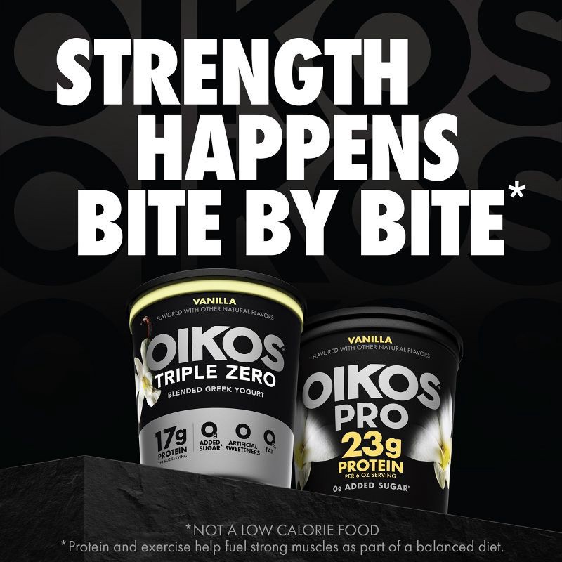 slide 8 of 13, OIKOS Plain Greek Yogurt - 18g protein 32oz, 18 gram, 32 oz
