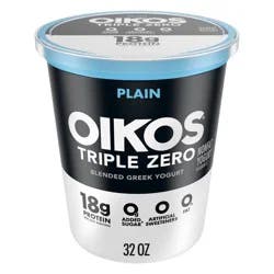 OIKOS Plain Greek Yogurt - 18g protein 32oz