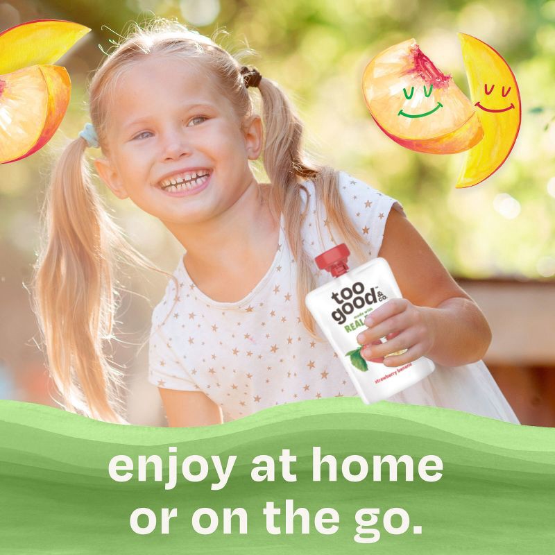 slide 5 of 12, Too Good & Co. Kids' Peach & Mango Traditional Yogurt Pouches - 14oz/4ct, 4 ct; 14 oz
