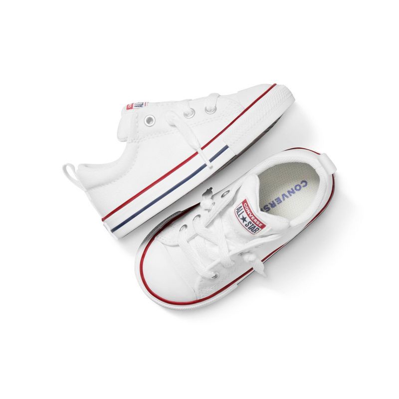 slide 4 of 8, Converse Toddler Street Ox Low Top Sneakers - White 8T, 1 ct
