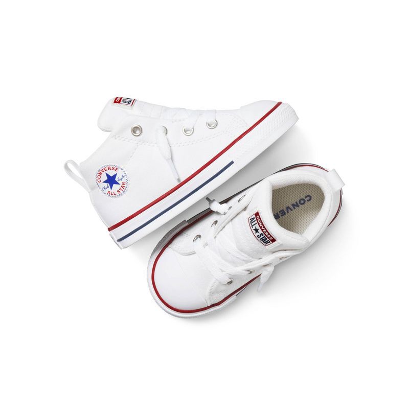 slide 4 of 8, Converse Toddler Street Mid Top Sneakers - White 5T, 1 ct