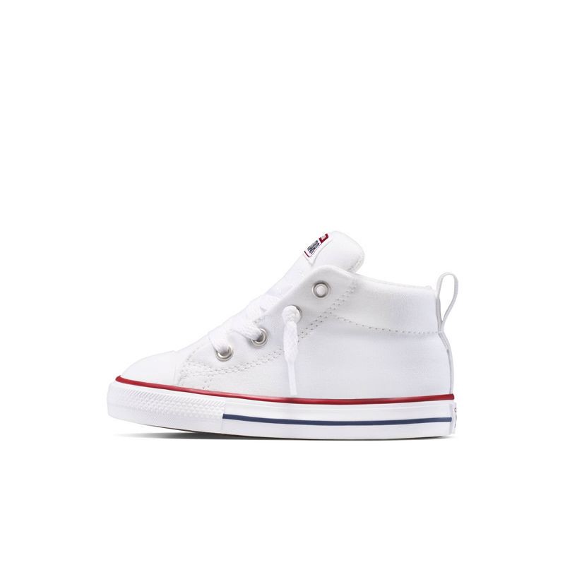 slide 3 of 8, Converse Toddler Street Mid Top Sneakers - White 8T, 1 ct