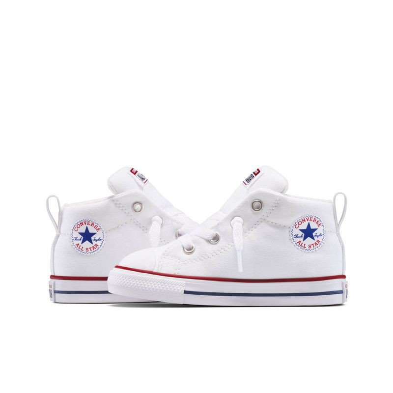 slide 8 of 8, Converse Toddler Street Mid Top Sneakers - White 10T, 1 ct