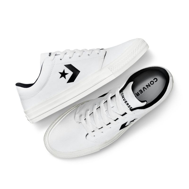slide 3 of 4, Converse Kids'/Adult Day One Classic Sneakers - White/Black M 5/W 6.5, 1 ct