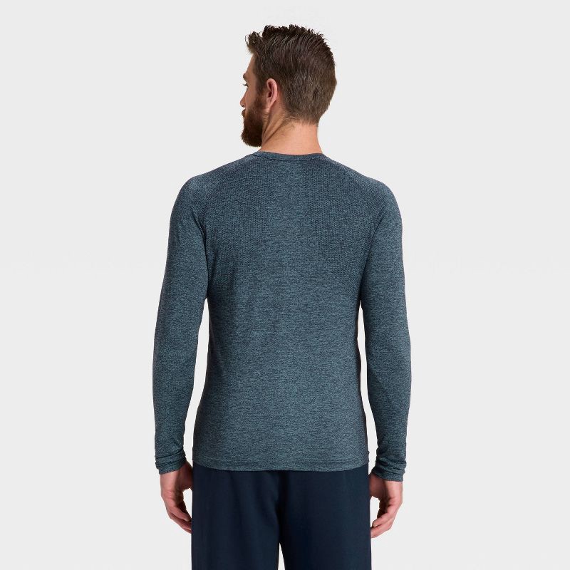 slide 2 of 3, Men's Long Sleeve Seamless T-Shirt - All In Motion™ Dark Blue XL, 1 ct