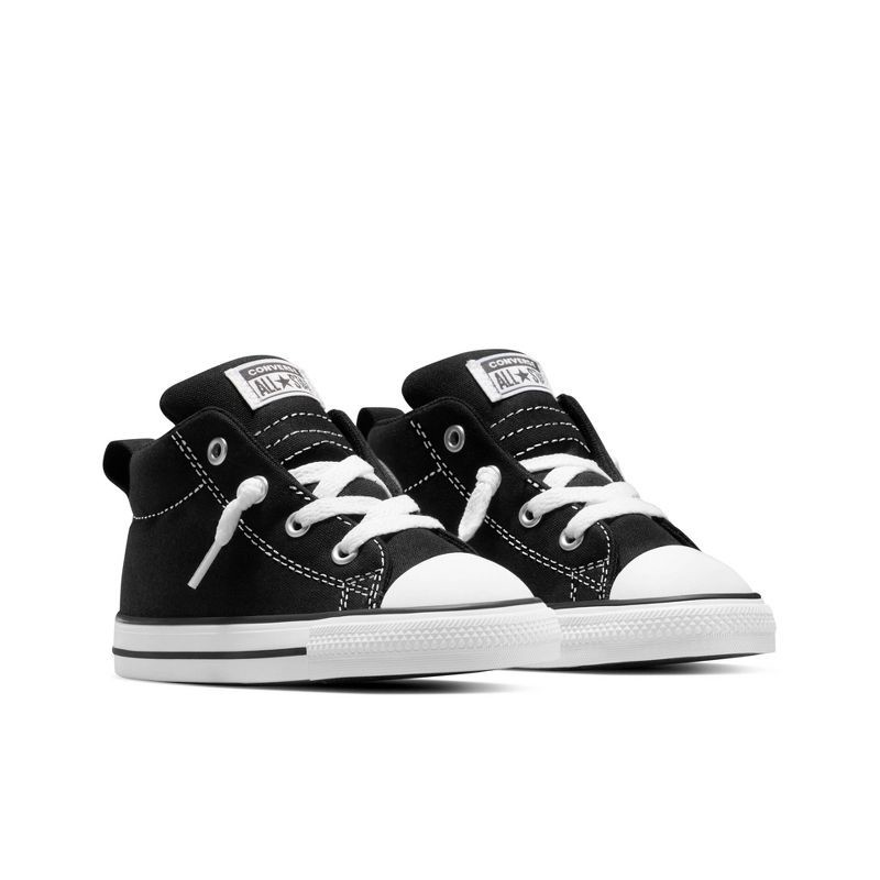 slide 6 of 9, Converse Toddler Street Mid Top Sneakers - Light Black 7T, 1 ct
