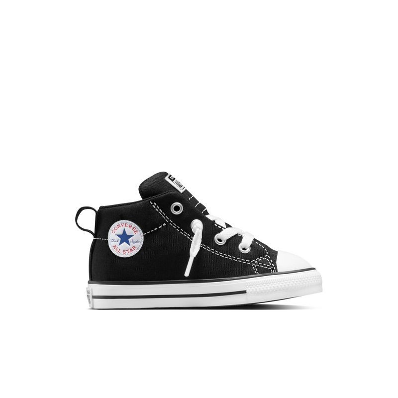 slide 2 of 9, Converse Toddler Street Mid Top Sneakers - Light Black 11T, 1 ct