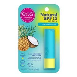 eos SPF 15 Lip Balm - Pineapple Coconut - 0.14oz: Paraben-Free, Phthalate-Free, Gluten-Free, Moisturizing