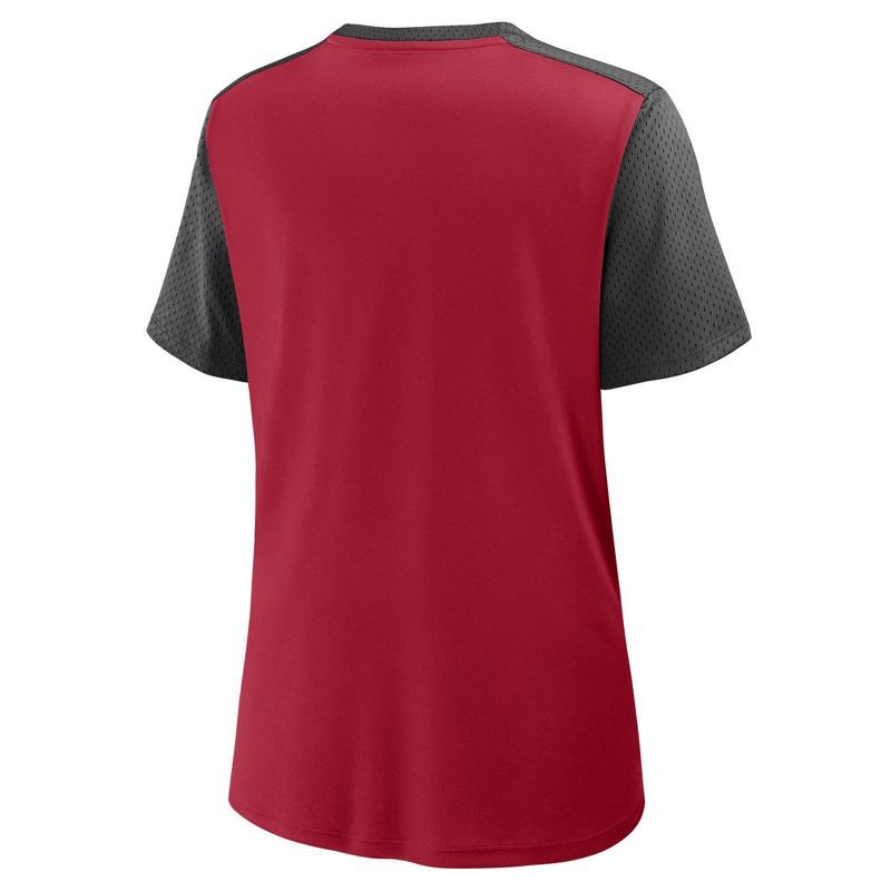 slide 3 of 3, NFL Tampa Bay Buccaneers Women's Short Sleeve Lace Up V-Neck Top - XXL, 1 ct