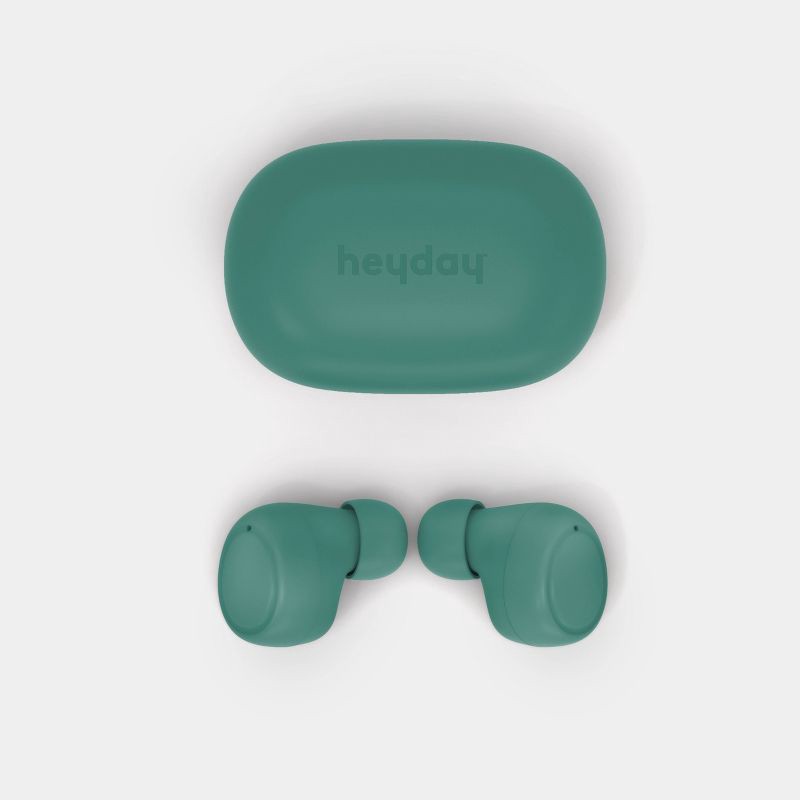 slide 1 of 5, True Wireless Bluetooth Sweat Resistant Earbuds - heyday™ Deep Sage: In-Ear, USB-C, 1 ct