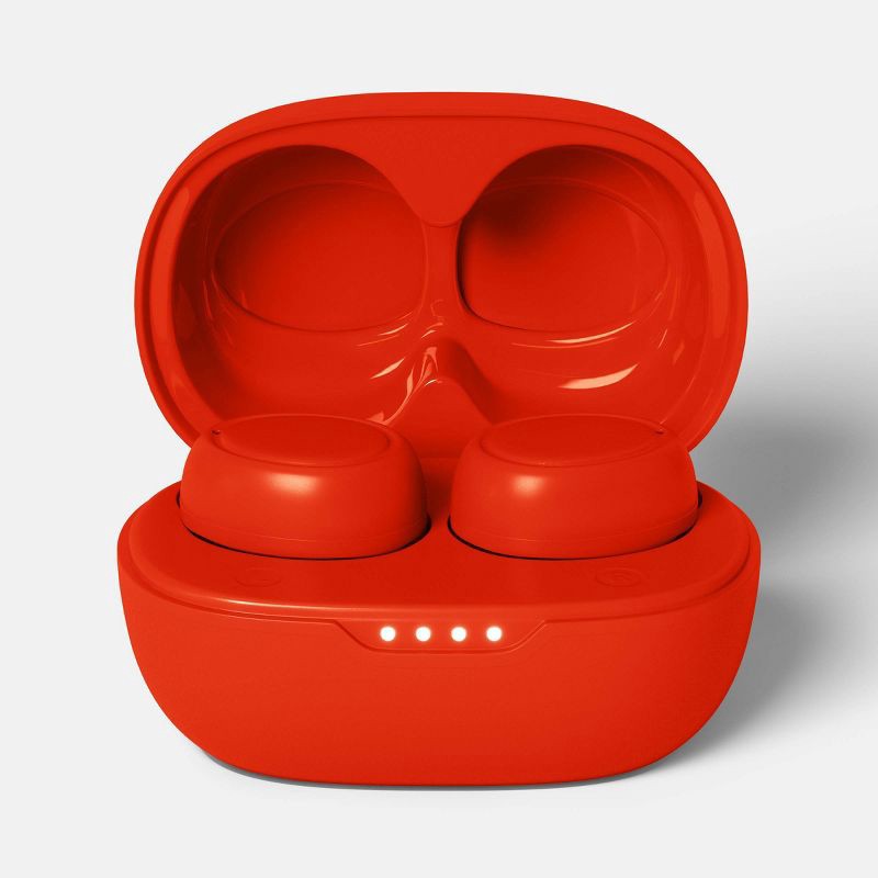 slide 2 of 3, True Wireless Bluetooth Sweat Resistant Earbuds - heyday™ Poppy: USB-C, Built-In Mic, 1 ct