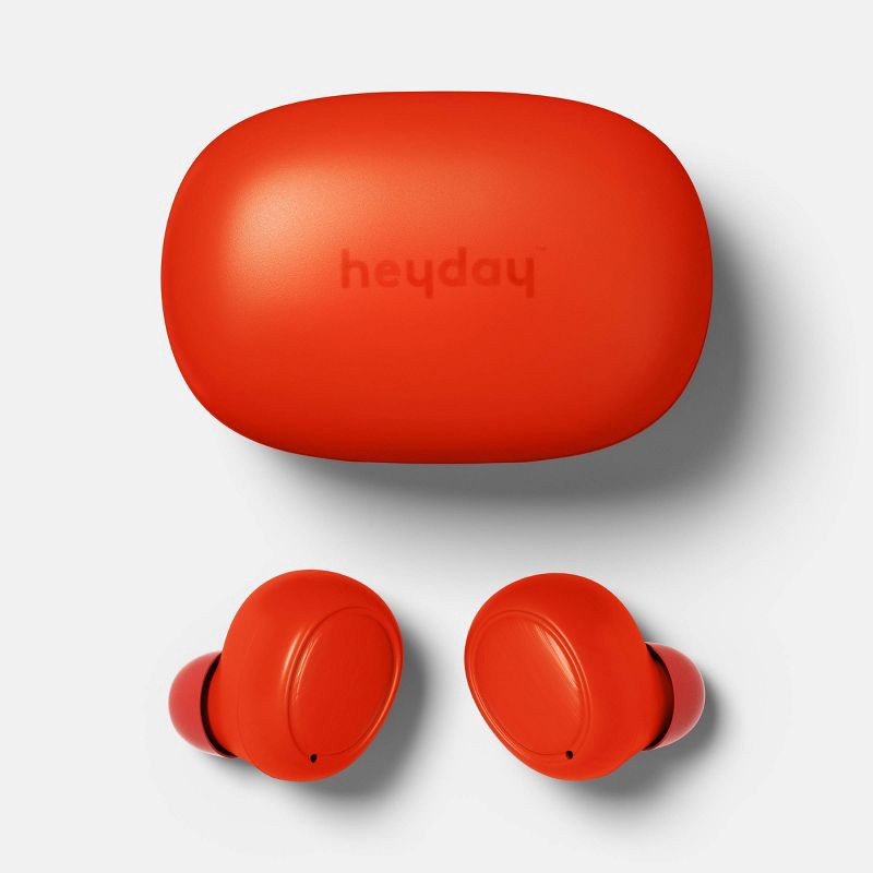slide 1 of 3, True Wireless Bluetooth Sweat Resistant Earbuds - heyday™ Poppy: USB-C, Built-In Mic, 1 ct
