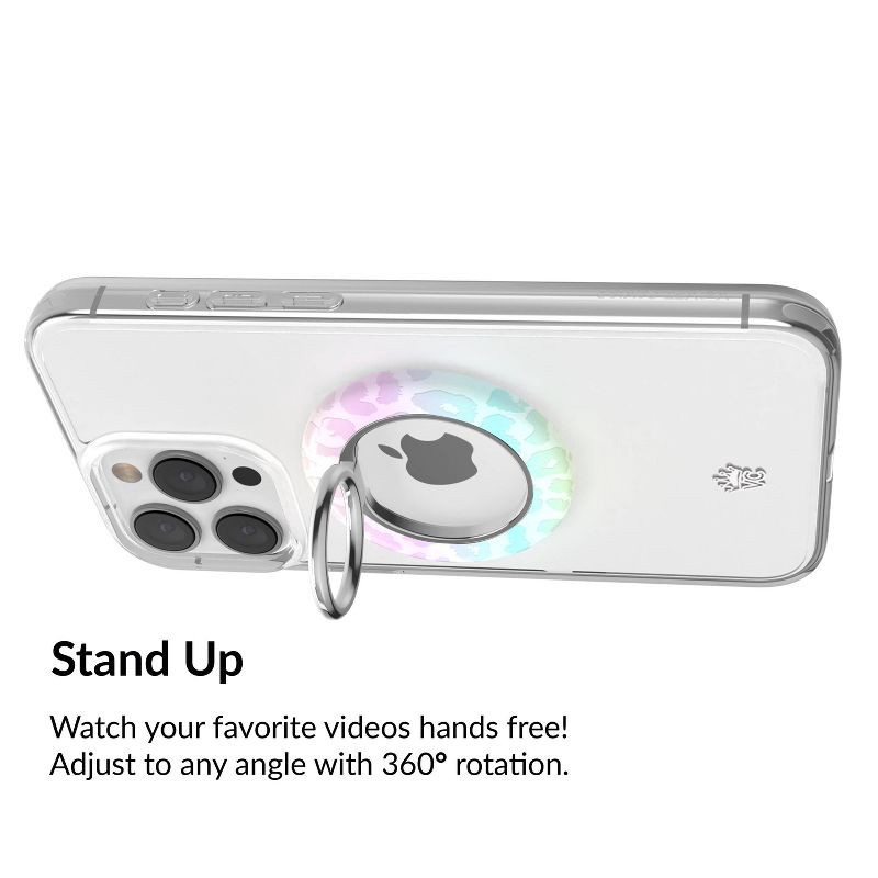 slide 3 of 6, VELVET CAVIAR White Opal Leopard Grip Ring, 1 ct