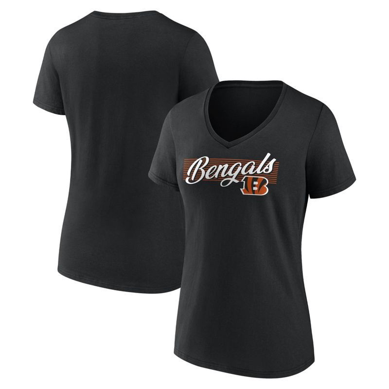 slide 3 of 3, NFL Cincinnati Bengals Women's Short Sleeve V-Neck T-Shirt - XL, 1 ct