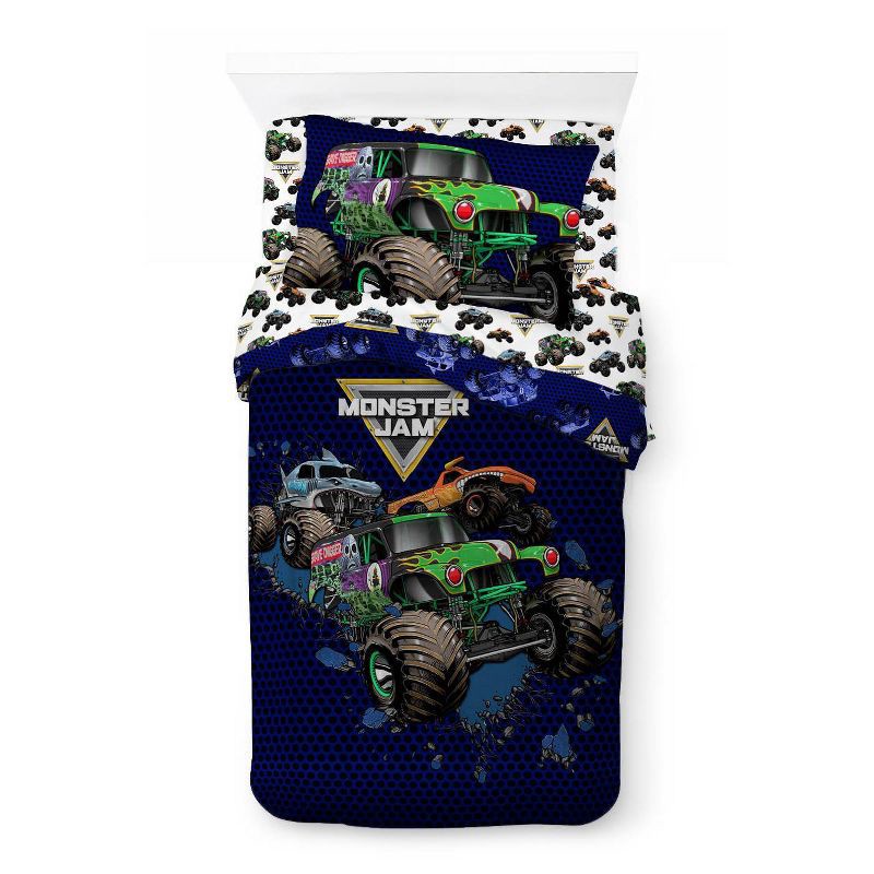 slide 1 of 6, Monster Jam Twin Sheet Set, 1 ct
