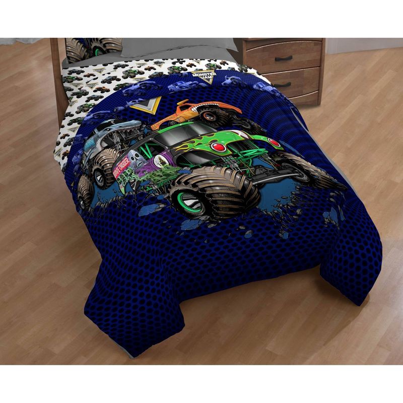 slide 2 of 4, Twin Monster Jam Comforter, 1 ct