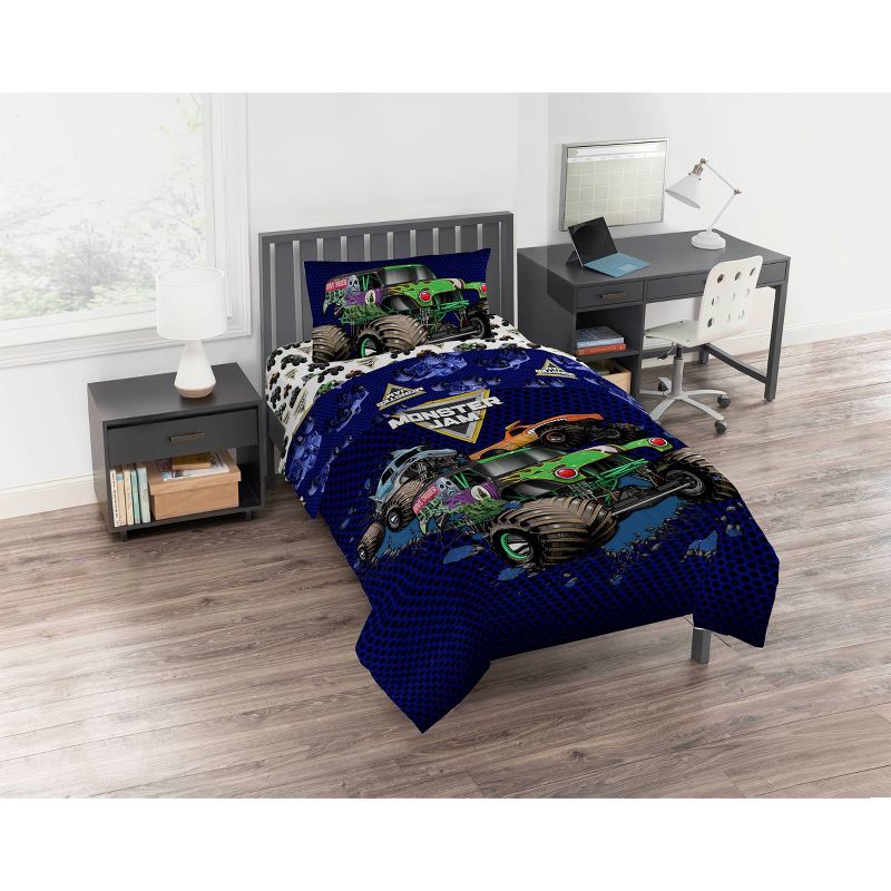 slide 3 of 4, Twin Monster Jam Comforter, 1 ct