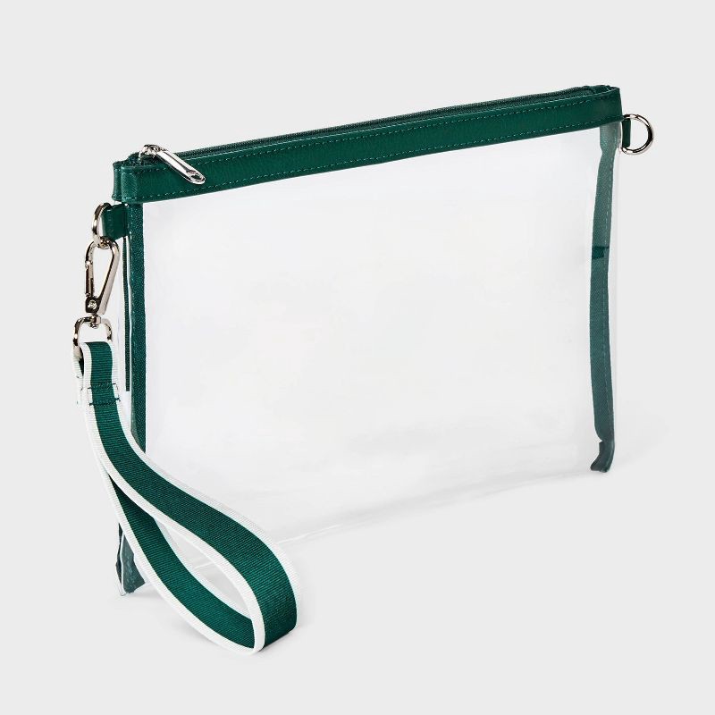slide 2 of 4, Game Day Clear Wristlet Clutch - Wild Fable™ Green, 1 ct