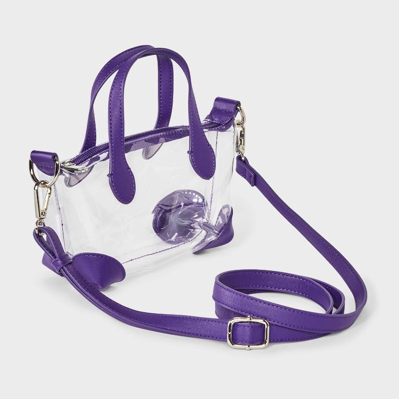 slide 3 of 5, Game Day Clear Pouchette Crossbody Bag - Wild Fable™ Purple, 1 ct