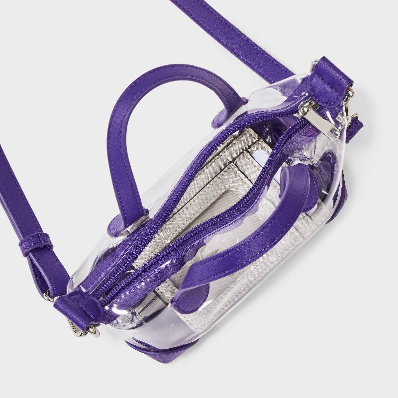 slide 4 of 5, Game Day Clear Pouchette Crossbody Bag - Wild Fable™ Purple, 1 ct
